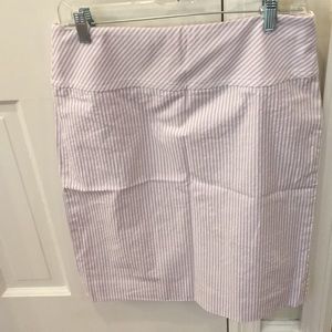 JCrew lilac seersucker pencil skirt